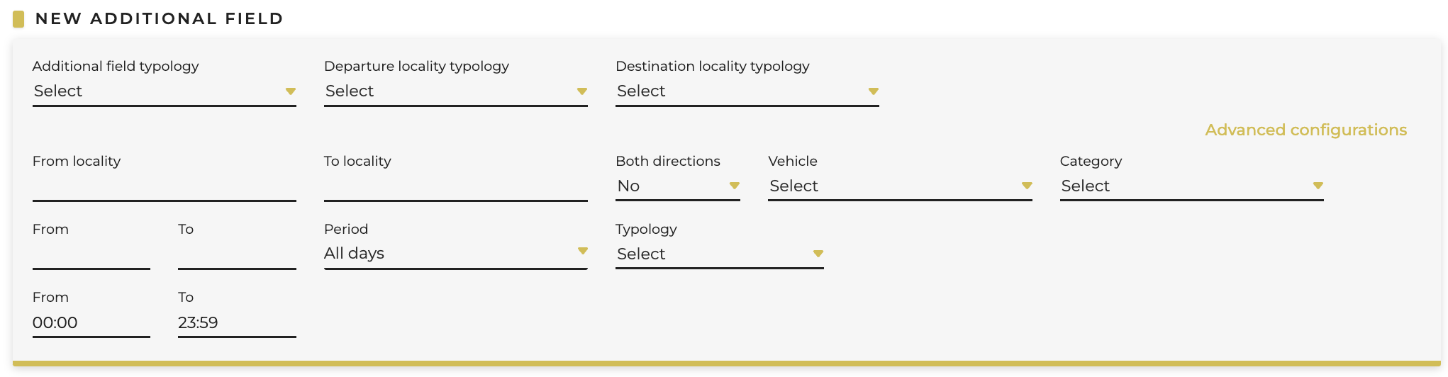 new additional fields